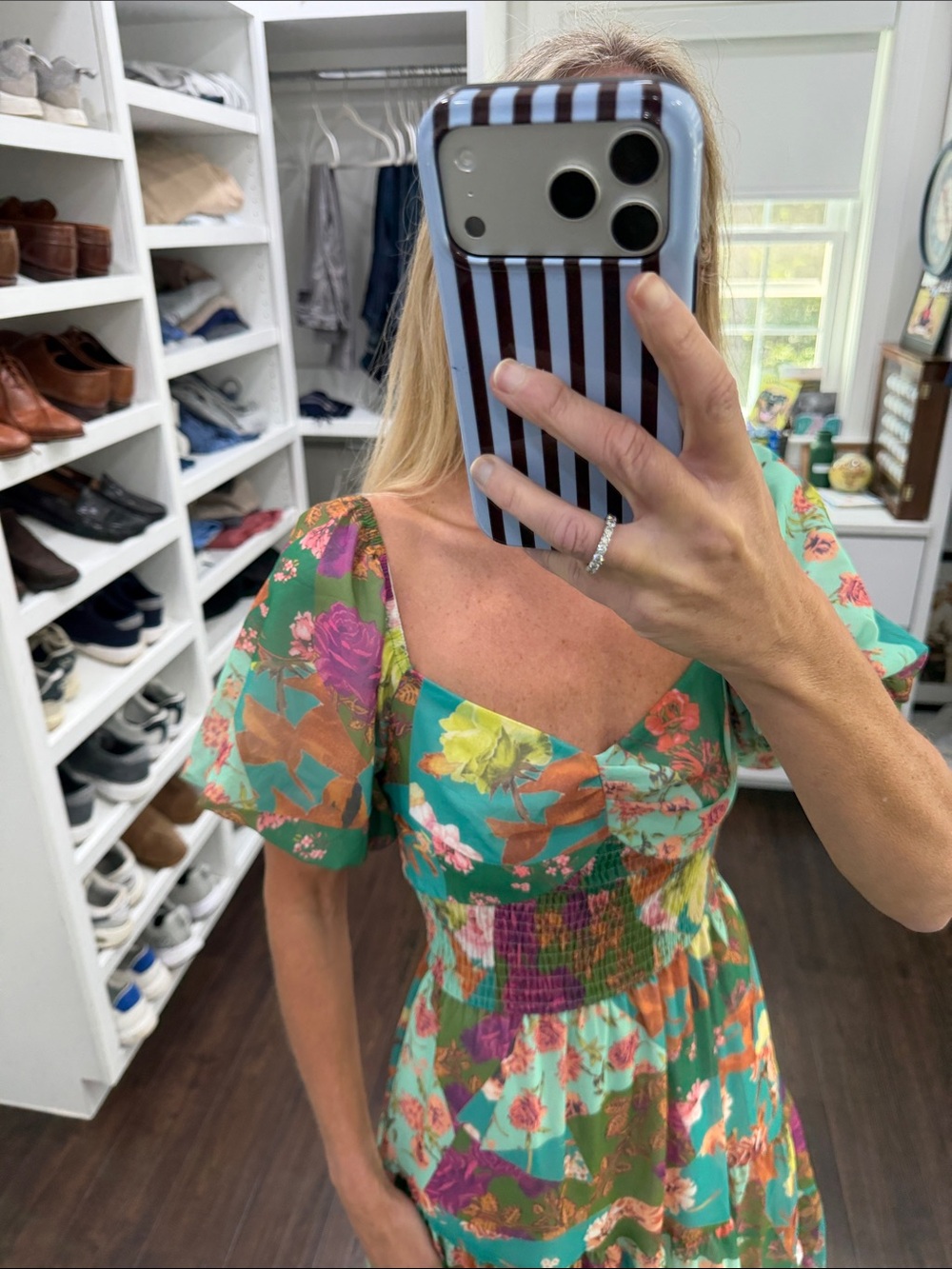 Amazon Floral Patchwork Midi Dress S - Picture 3 of 7
